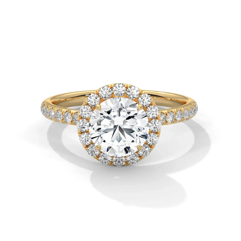 Odessa - accented solitaire ring with a halo - VR87899