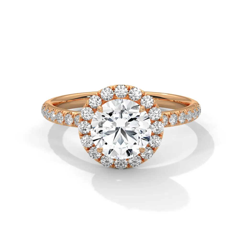 Odessa - accented solitaire ring with a halo - VR87899