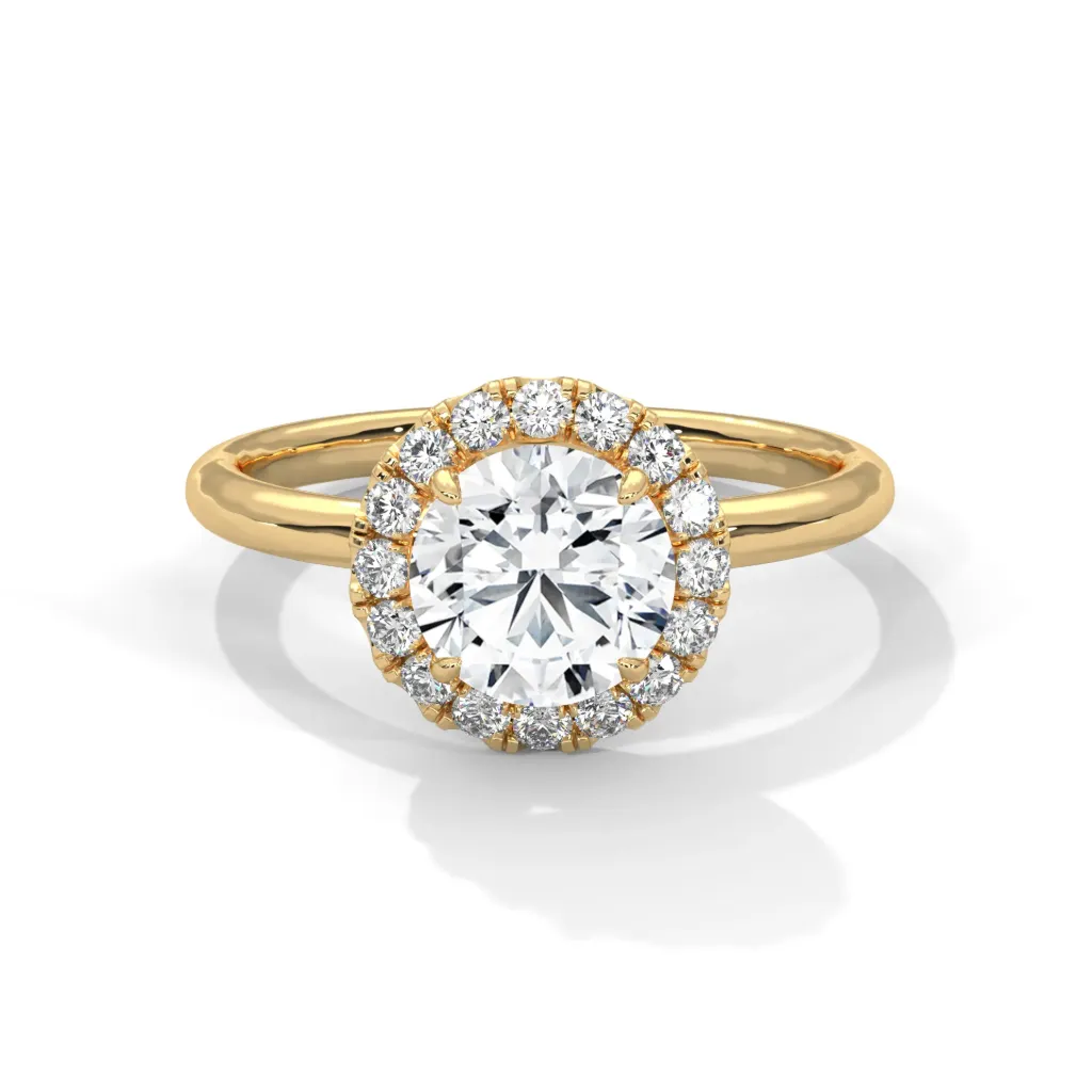 Prielle - solitaire ring with a halo - VR87900