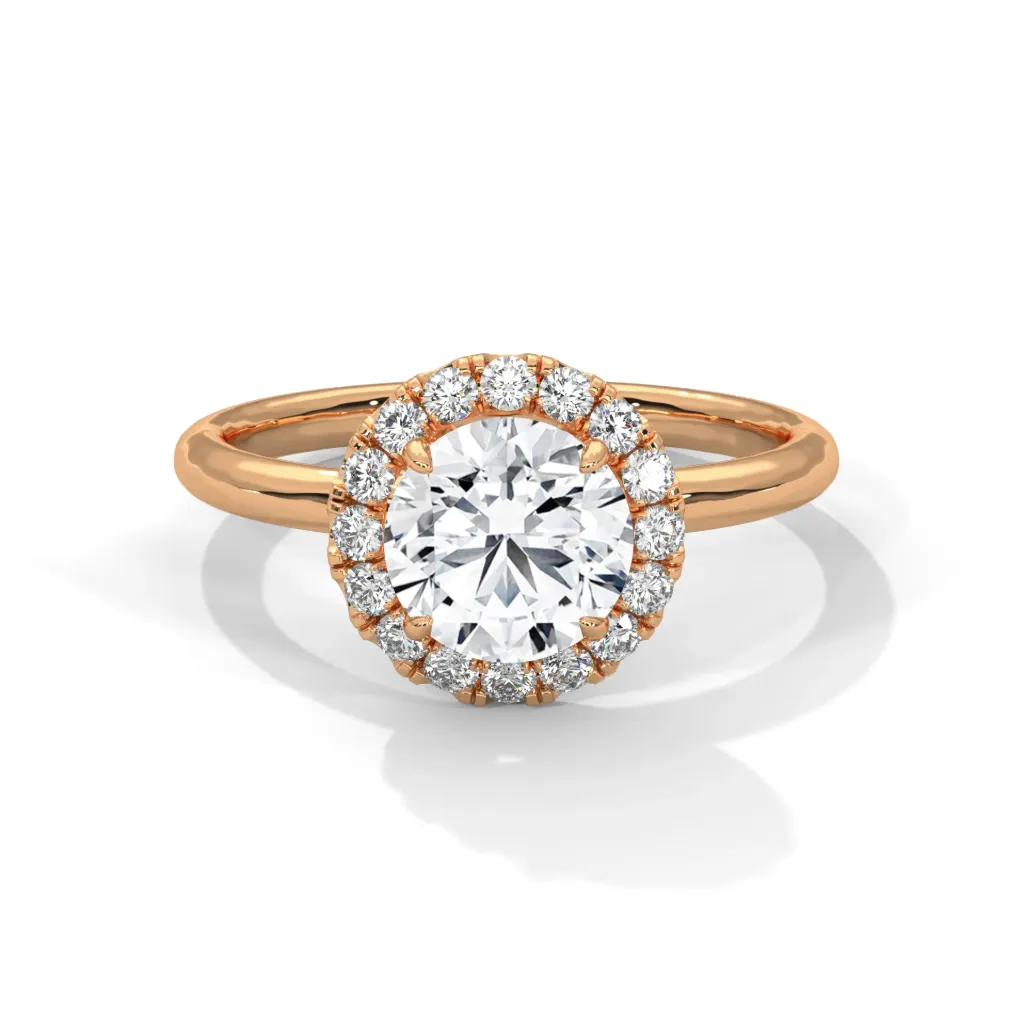 Prielle - solitaire ring with a halo - VR87900