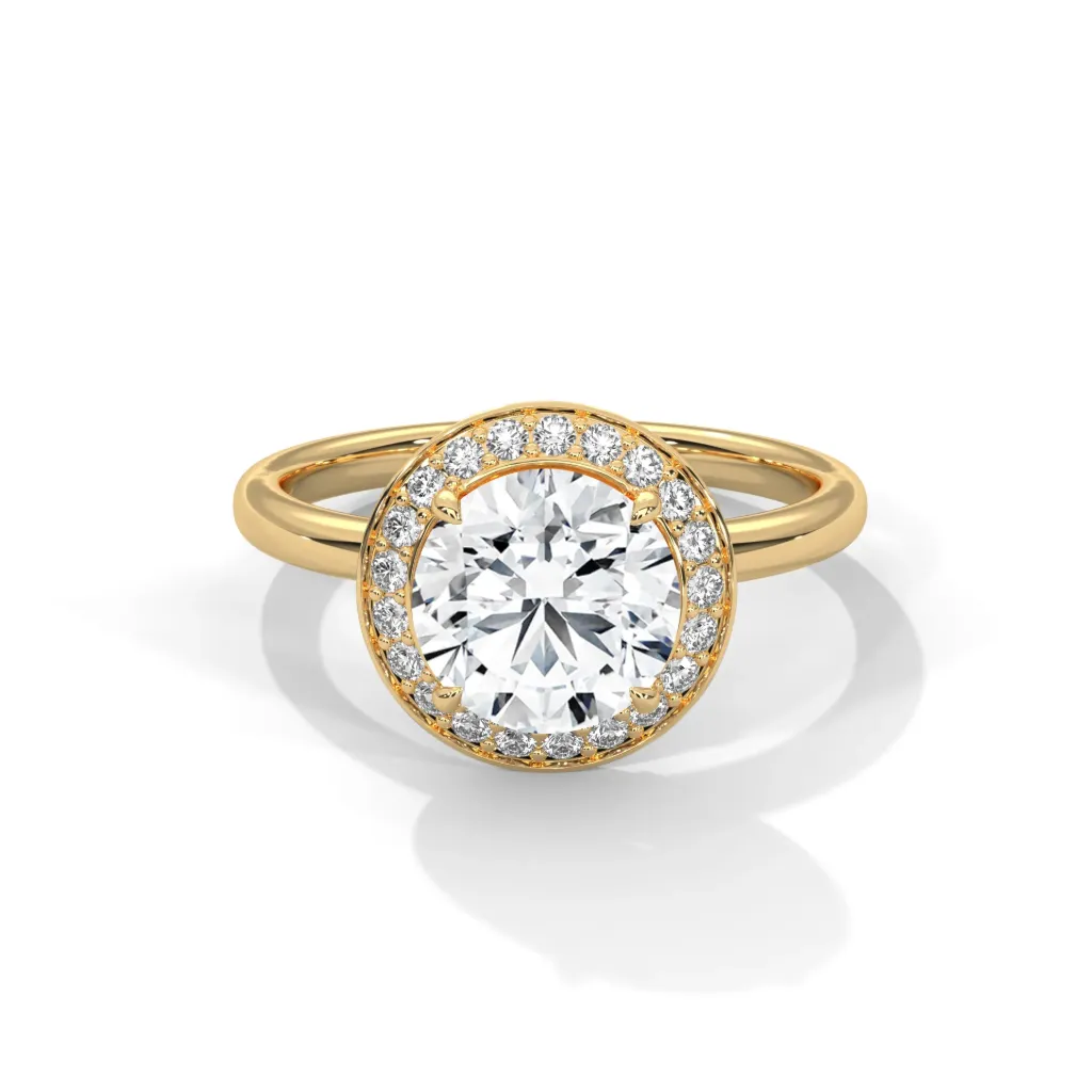 Solenne - halo solitaire ring - VR87903