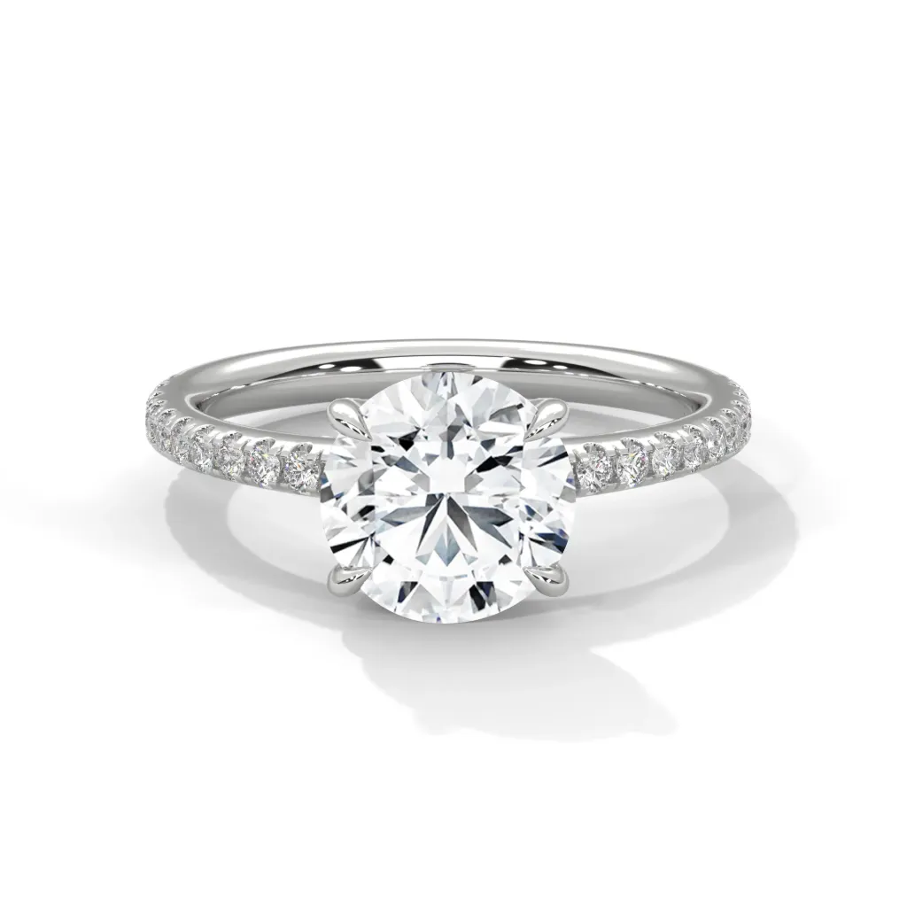 Wisteria - accented solitaire ring - VR87907