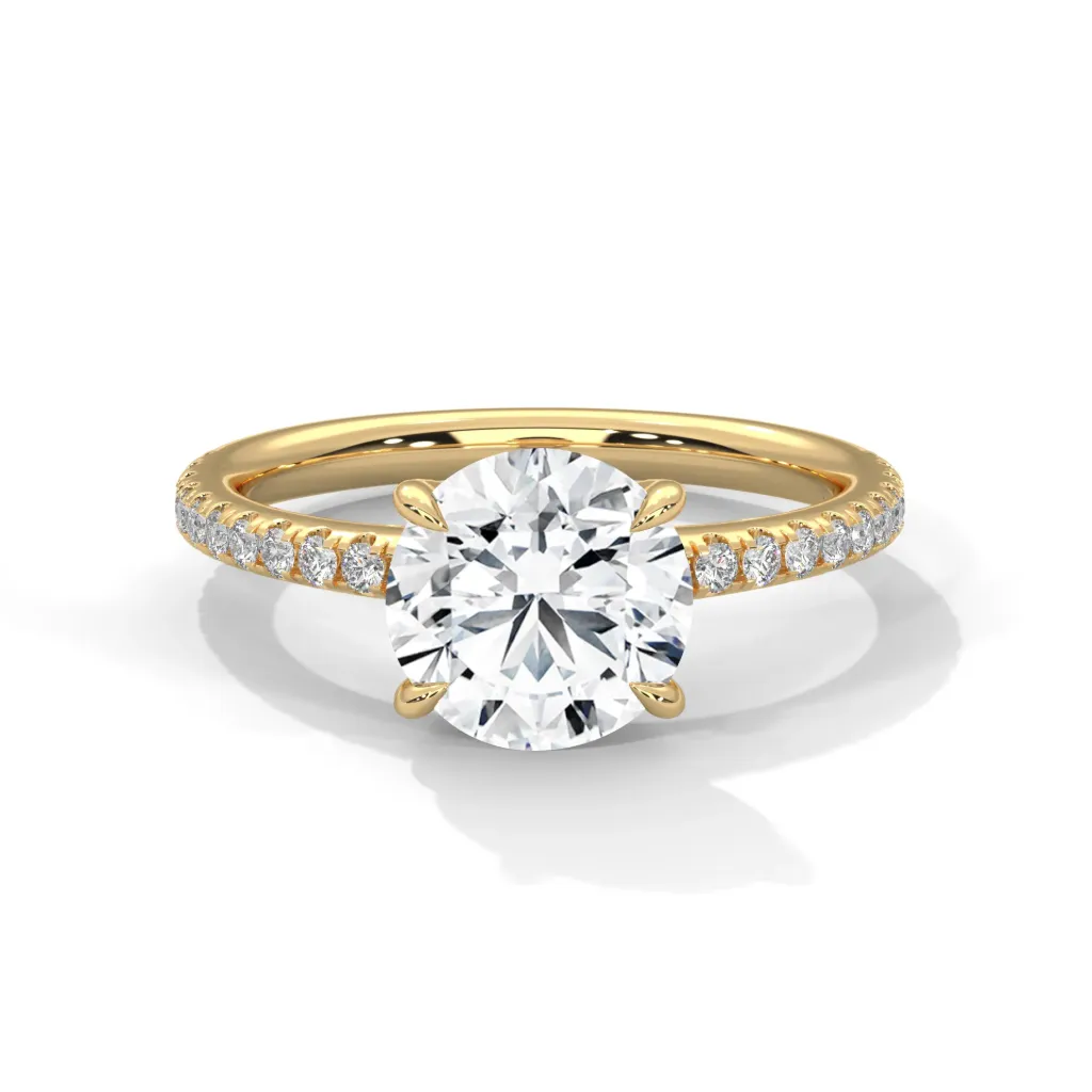 Wisteria - accented solitaire ring - VR87907