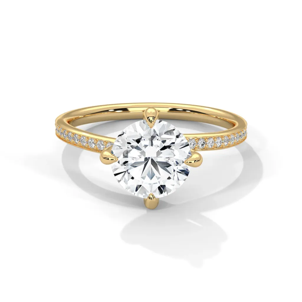 Alouette - accented twisted prong statement ring - VR87911