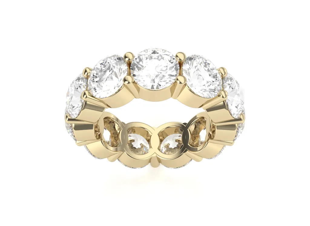 TRYST-Round diamond eternity ring band-VRVR87716