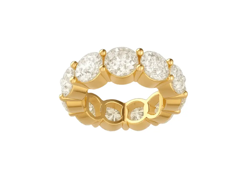 TRYST-Round diamond eternity ring band-VRVR87716