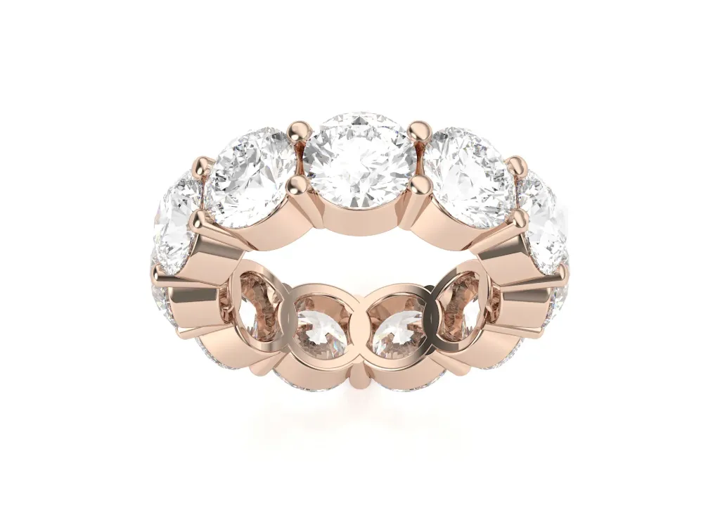 TRYST-Round diamond eternity ring band-VR87716