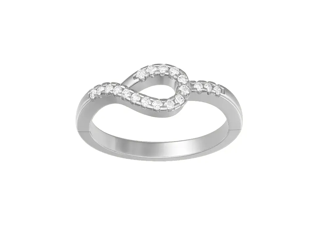 ETERNA - Diamond studded modern eternity motif ring-VR1364