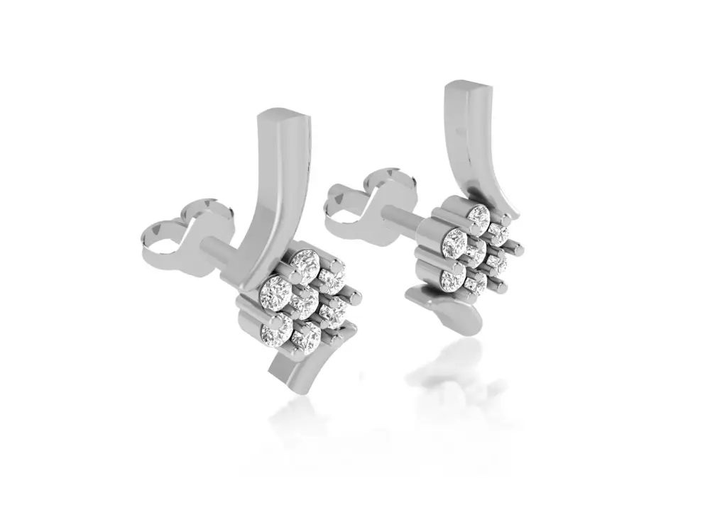 LUMORA-A pair of earrings featuring diamonds in a composite setting - VER1253