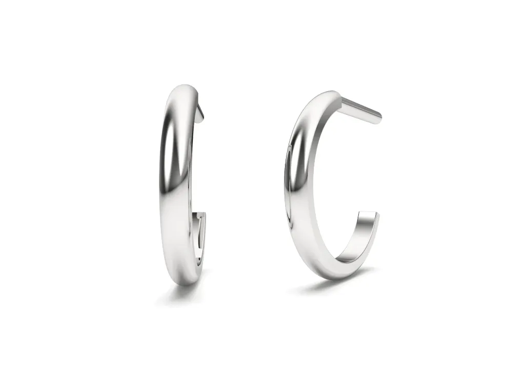 HALORA - semi-circular earring - VER1256 (White)