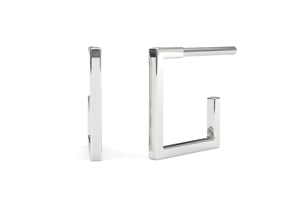 Squarae-open square hoop earrings - VER1260