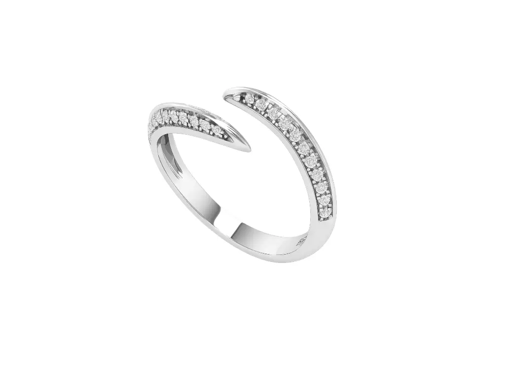 ECLIPSE — Round diamond twisted band ring-VR1105