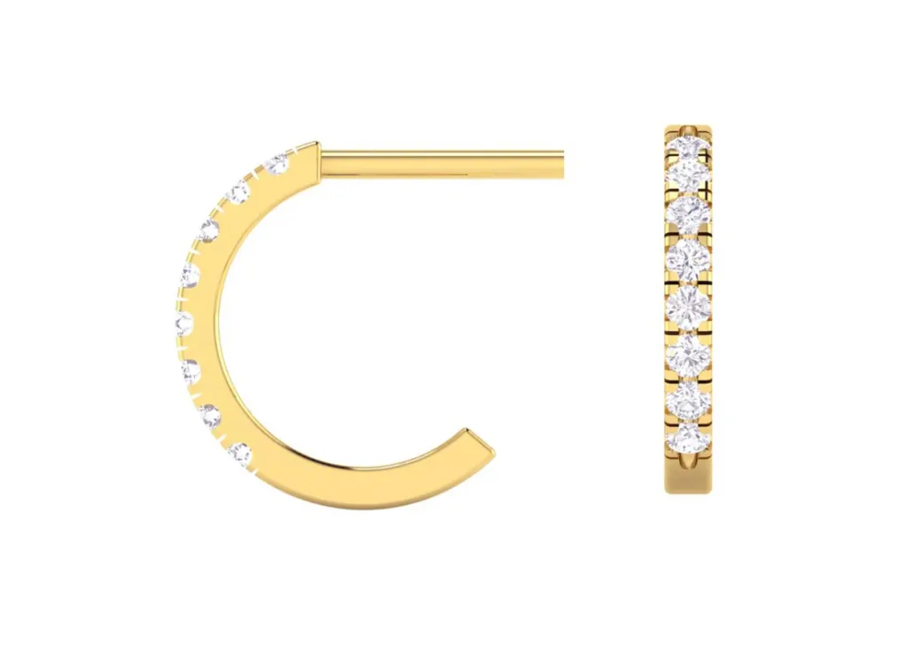 LUNARA-half arc earrings - VER1515