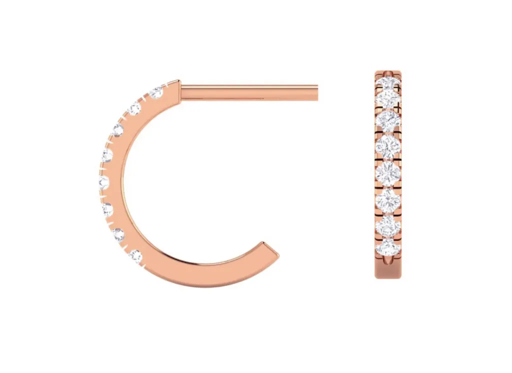 LUNARA-half arc earrings - VER1515