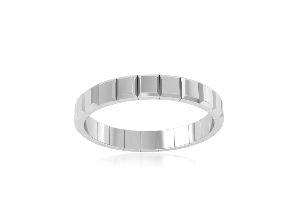 STRATUM-rectangular faceted ring that highlight architectural precision and modern elegance - VR1086