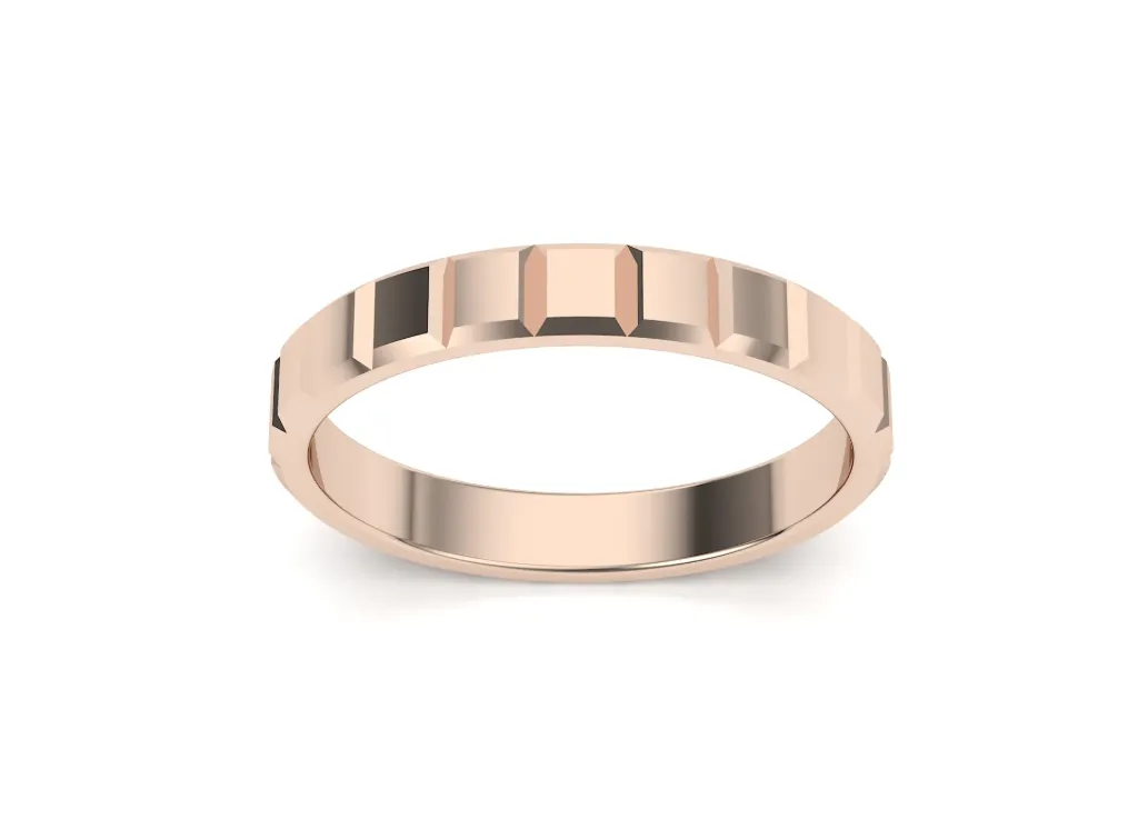STRATUM-rectangular faceted ring that highlight architectural precision and modern elegance - VR1086