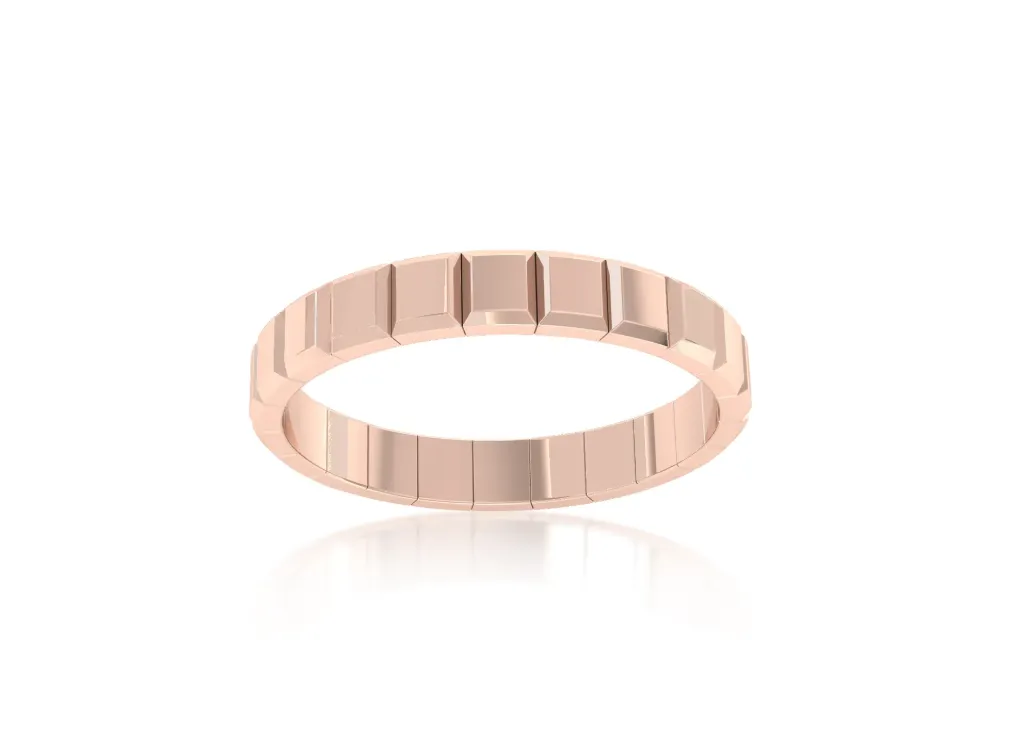 STRATUM-rectangular faceted ring that highlight architectural precision and modern elegance - VR1086