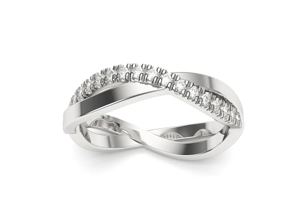 INFINIQUE-A contemporary ring style blending diamond brilliance with symbolic infinity curves - VR1087