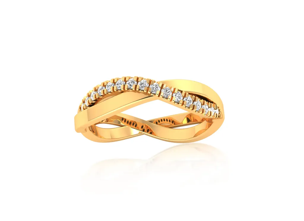 INFINIQUE-A contemporary ring style blending diamond brilliance with symbolic infinity curves - VR1087