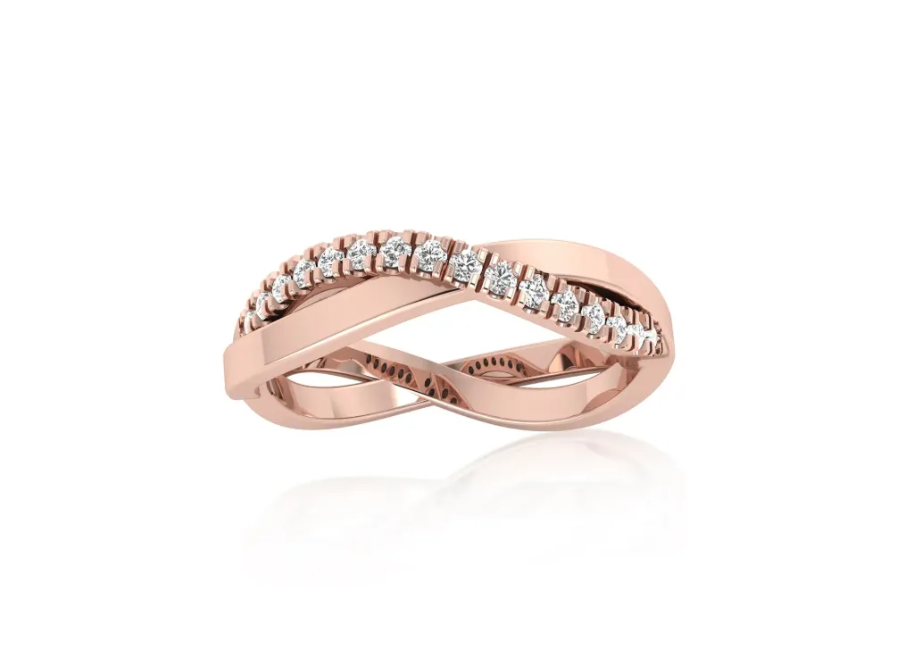 INFINIQUE-A contemporary ring style blending diamond brilliance with symbolic infinity curves - VR1087