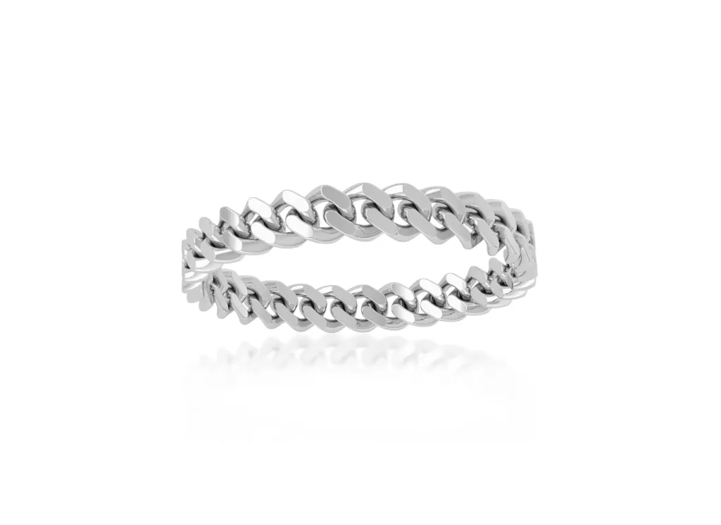 CURBLINK-a chain-inspired ring style featuring interlocked links for a bold, modern silhouette - VR1171