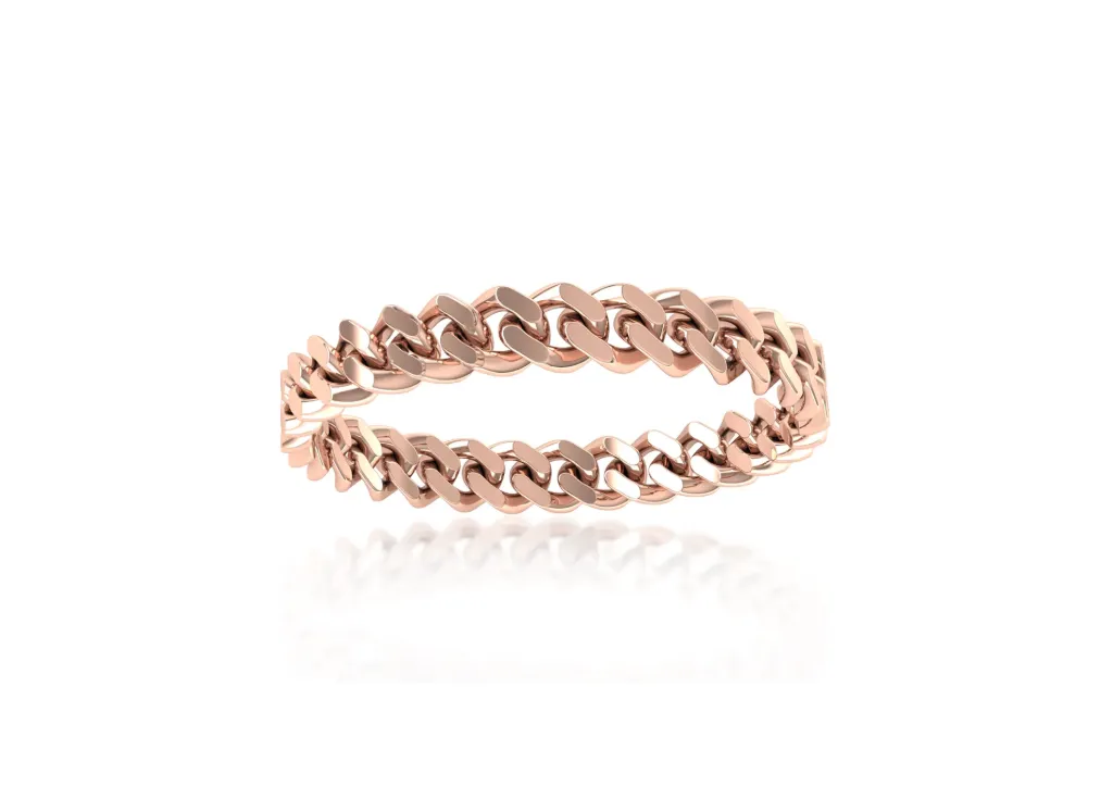 CURBLINK-a chain-inspired ring style featuring interlocked links for a bold, modern silhouette - VR1171