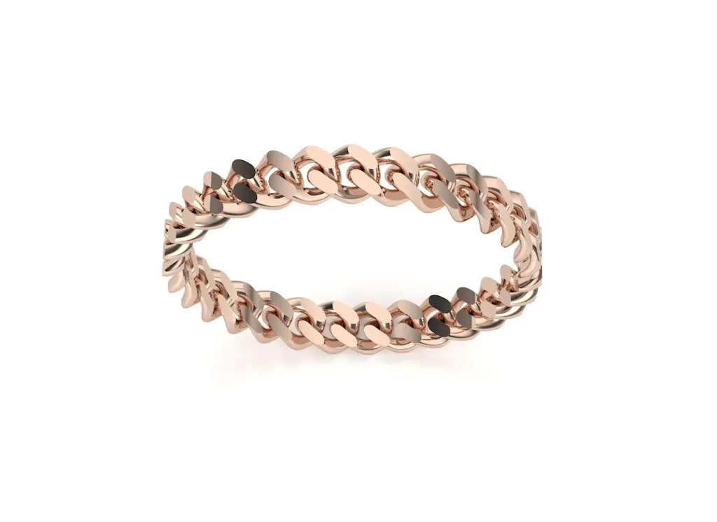 CURBLINK-a chain-inspired ring style featuring interlocked links for a bold, modern silhouette - VR1171