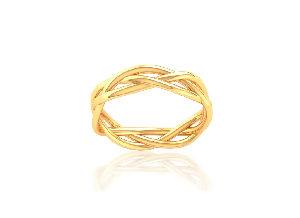 INTERLACE-a multi-band ring style with crisscrossing loops forming a complex, elegant pattern - VR1224