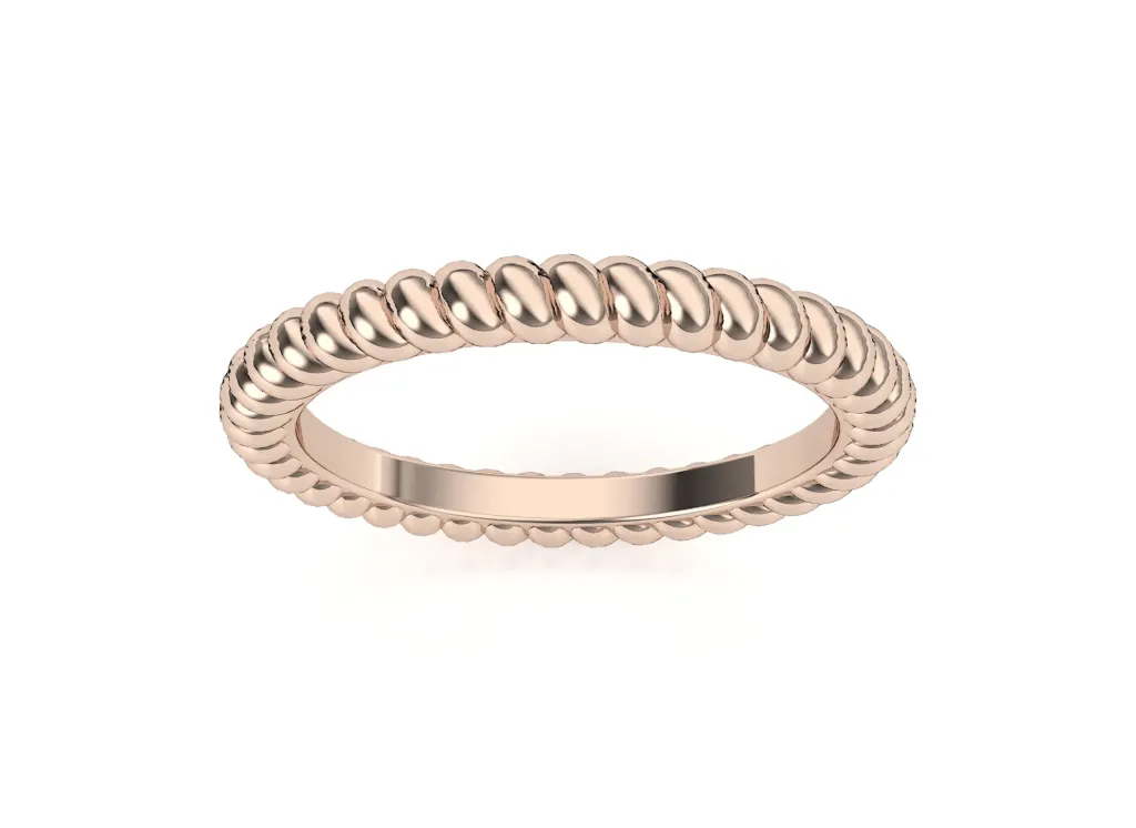 HALOID-sleek band ring featuring a continuous outer halo of rounded bead detailing - VR1965