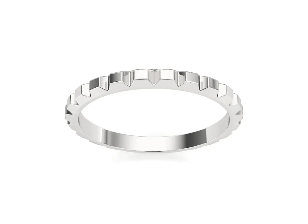 NOTCHÉL-a modern band ring style with angular notches - VR1966