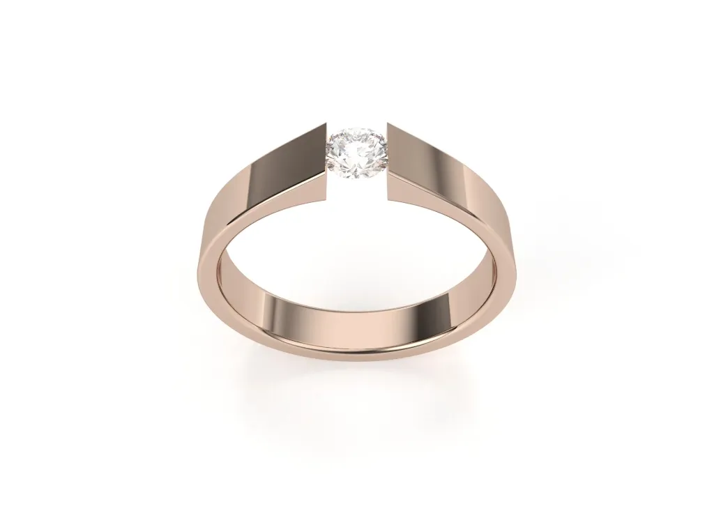 VERTO-rising metal pressure set diamond ring - VR22548