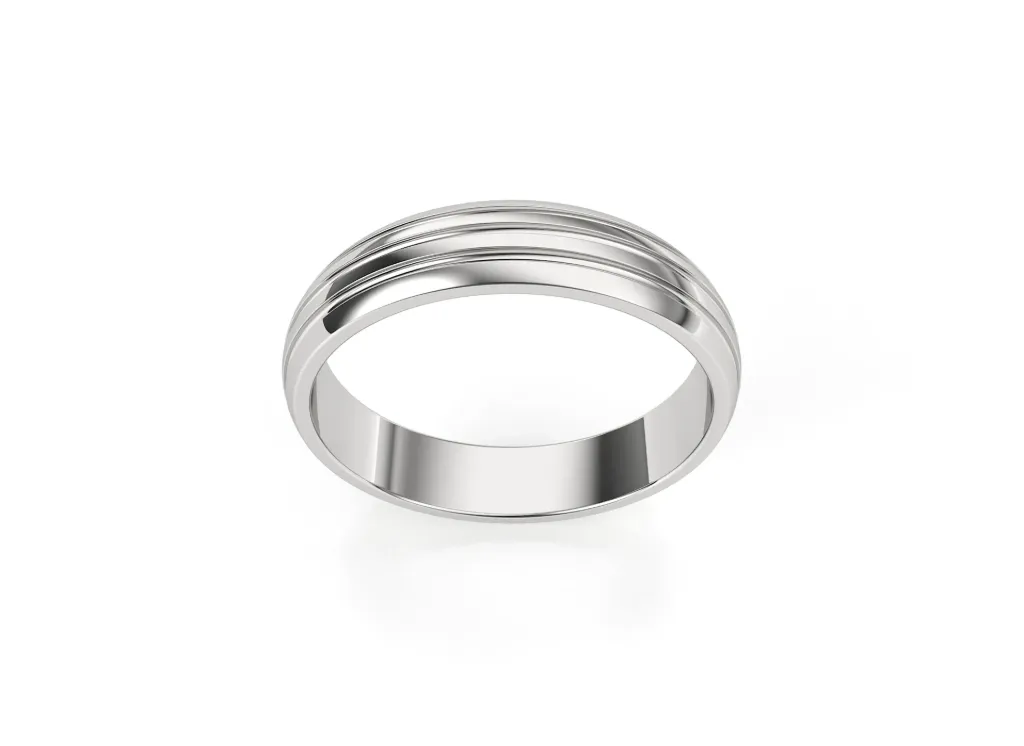 STRIORA-band with three parallel grooves running around its circumference - VR22549 (White)