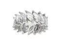 ECLIPTA - 0.50 ct each Marquise shape diamond eternity band ring