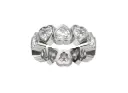 PETRALIA - single line pear-shaped diamond eternity bangle with openable lock
