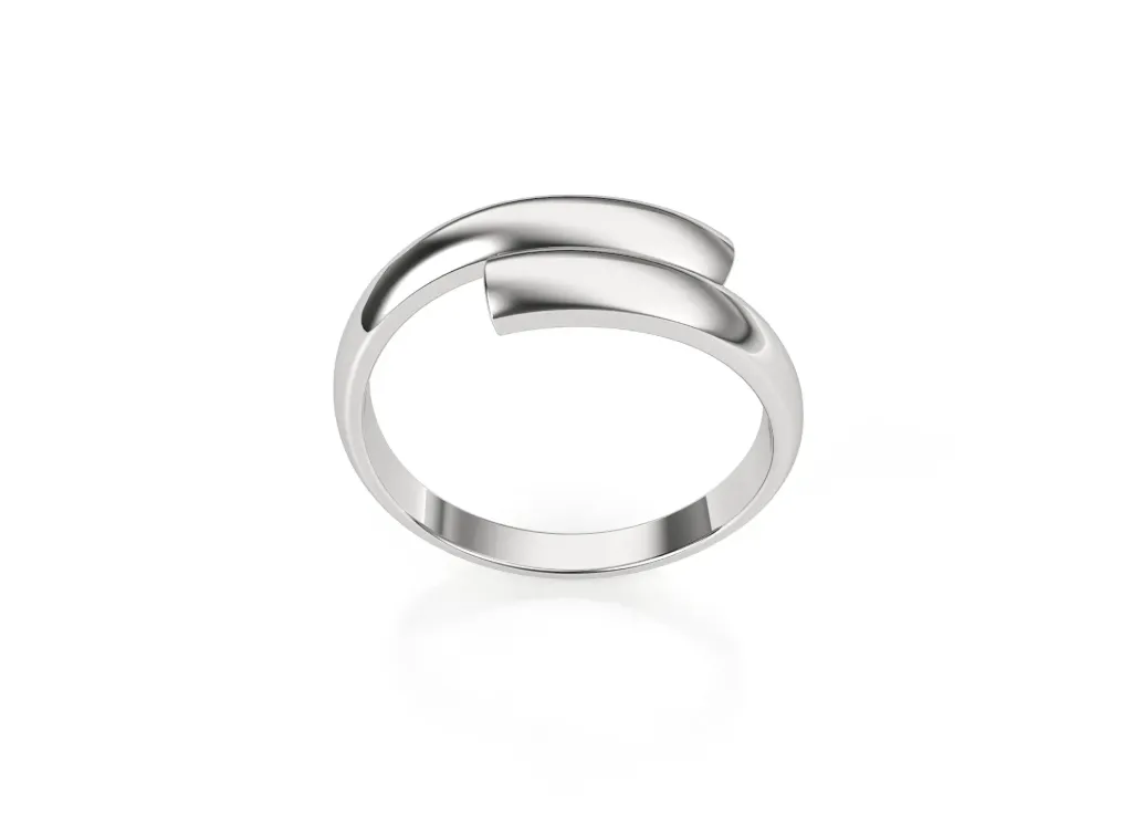 OVIRA-open ended band curving into rounded ends - VR87731 (White)