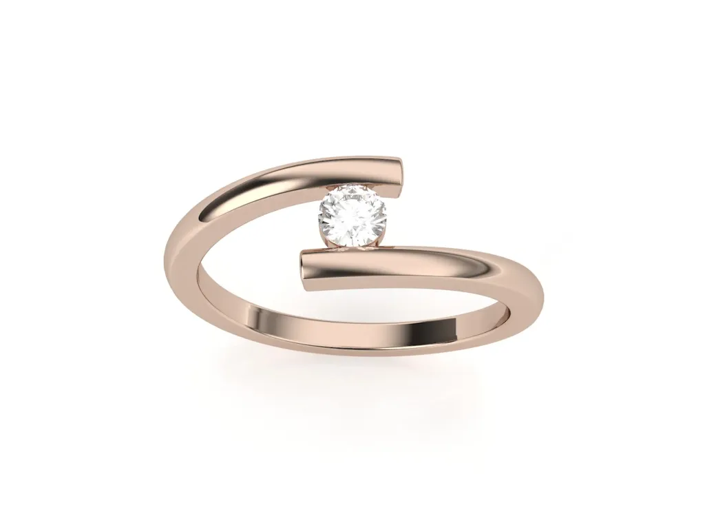 LUNARA-Open-ended pressure set diamond ring - VR87736