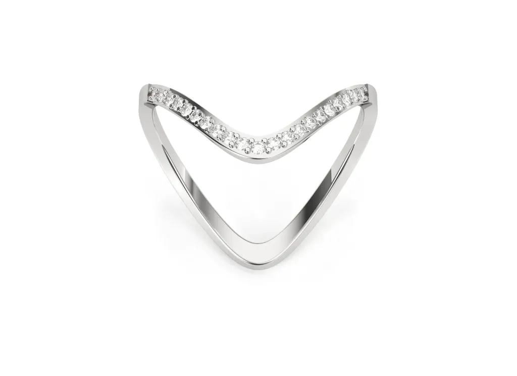 VEYORA-a V-shaped ring - VR87741 (White)