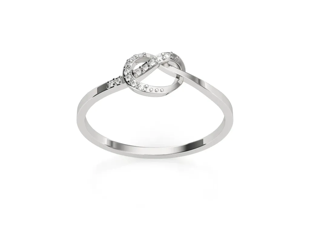 KNIORA-central knot motif ring - VR87743 (White)
