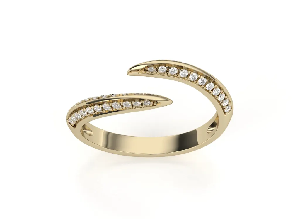 ECLIPSE — Round diamond twisted band ring-VR1105
