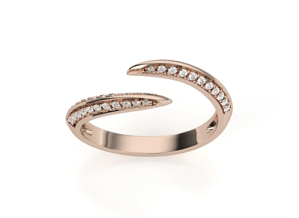 ECLIPSE — Round diamond twisted band ring-VR1105