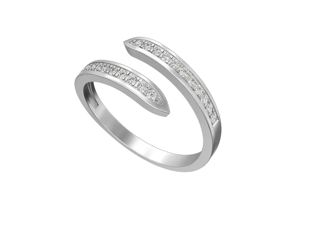 ORBIT — Round diamond twisted band ring-VR1106