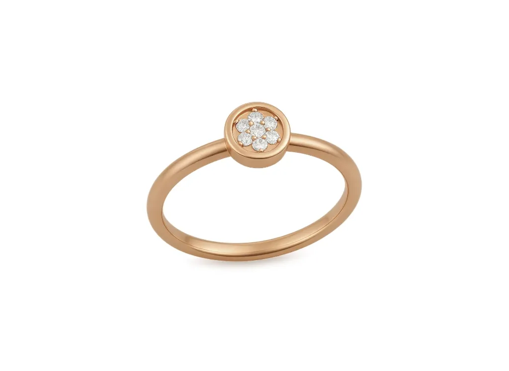 LUMA - Pavé set diamond round motif ring-VR1328