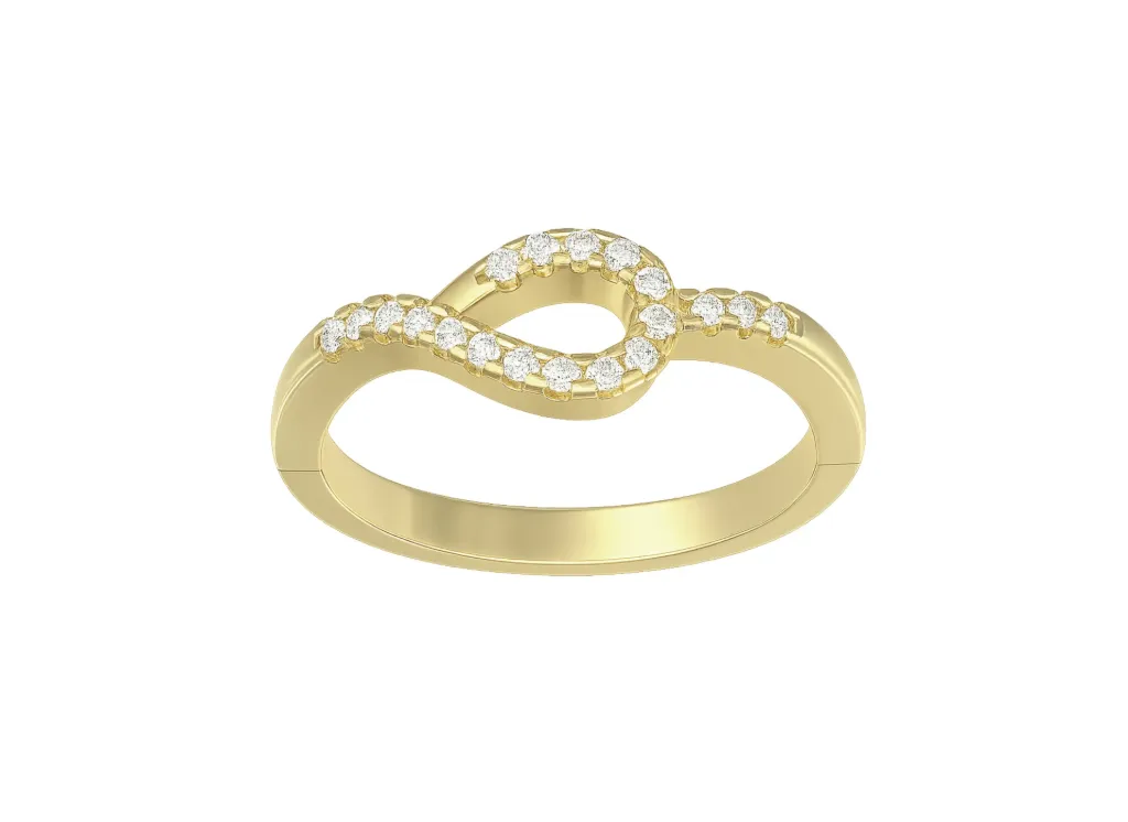 ETERNA - Diamond studded modern eternity motif ring-VR1364
