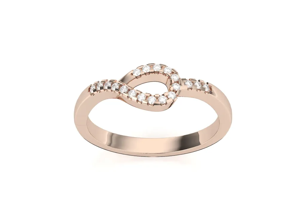 ETERNA - Diamond studded modern eternity motif ring-VR1364