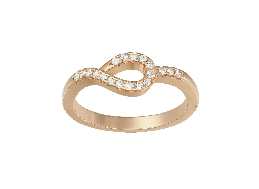 ETERNA - Diamond studded modern eternity motif ring-VR1364