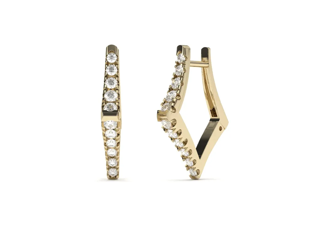 ARISTEA-A pair of elongated diamond-shaped earrings - VER29907