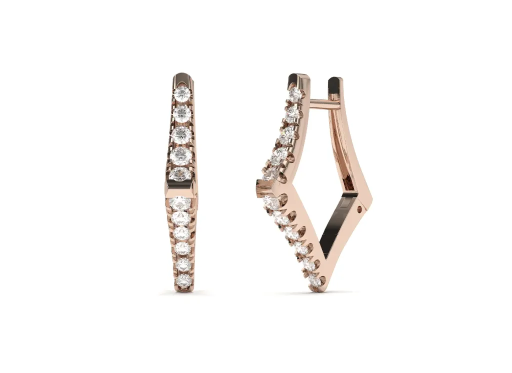 ARISTEA-A pair of elongated diamond-shaped earrings - VER29907