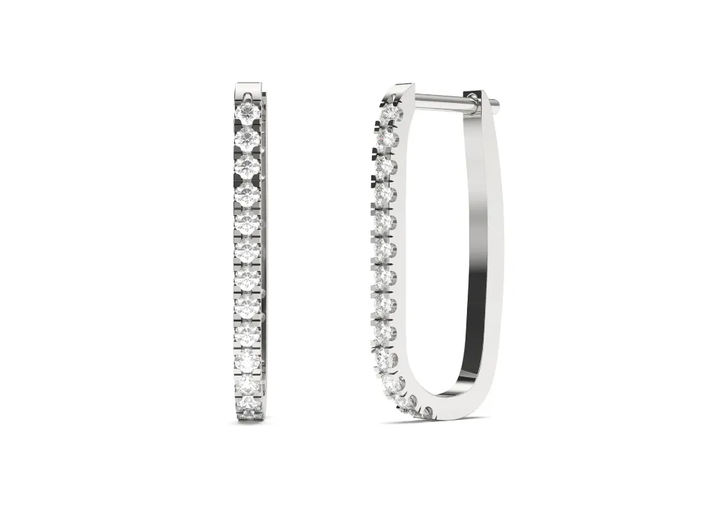 SQUARAE-squared hoop earrings - VER29913