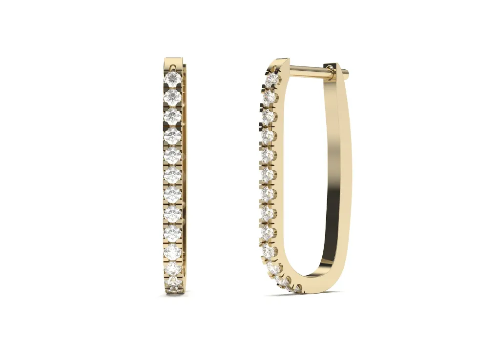 SQUARAE-squared hoop earrings - VER29913