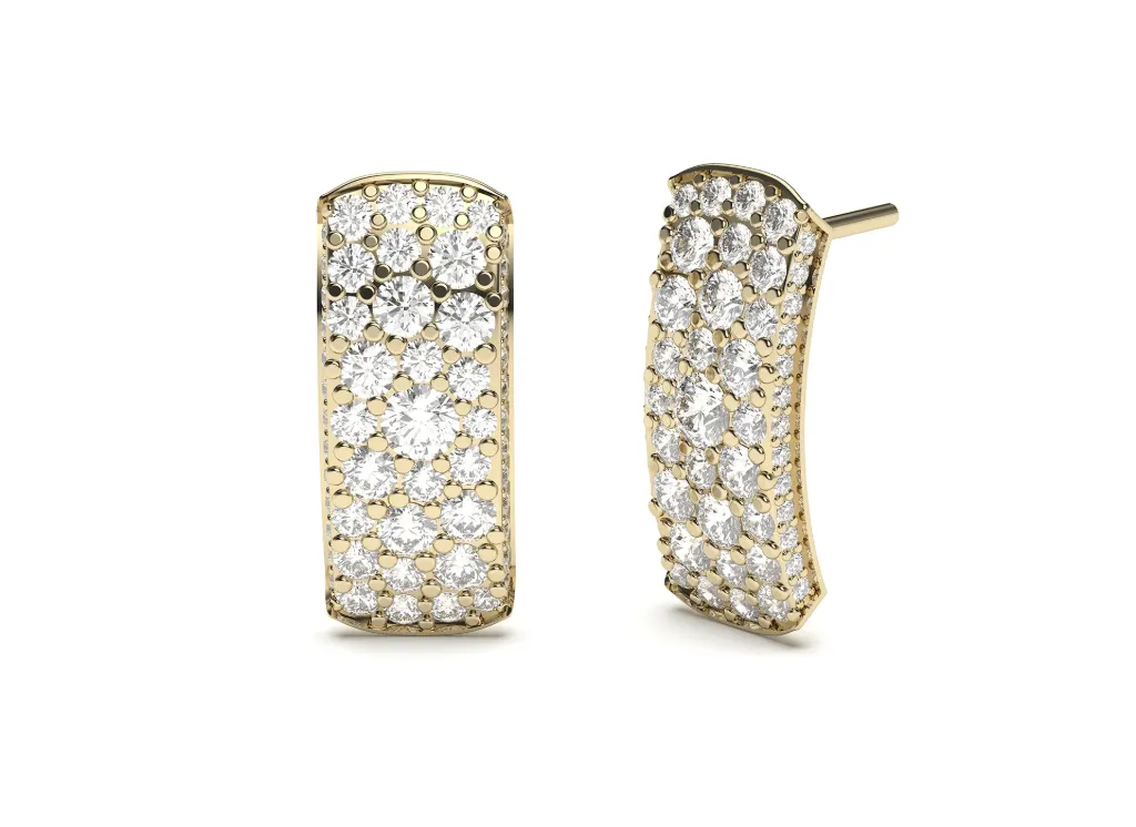 GLIVIAN-curved rectangular earrings - VER29921